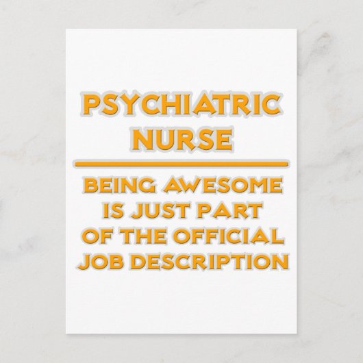 Geweldige psychiatrisch verpleegkundige.. Taakbesc Briefkaart (Voorkant)