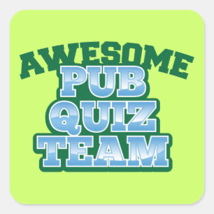Geweldige Pub Quiz TEAM! Vierkante Sticker