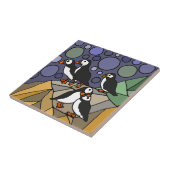 Geweldige Puffin Bird Art Abstract Origineel Tegeltje (Zijkant)
