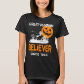 Geweldige Pumpkin Believer Halloween Fun Graphic T-shirt (Voorkant)