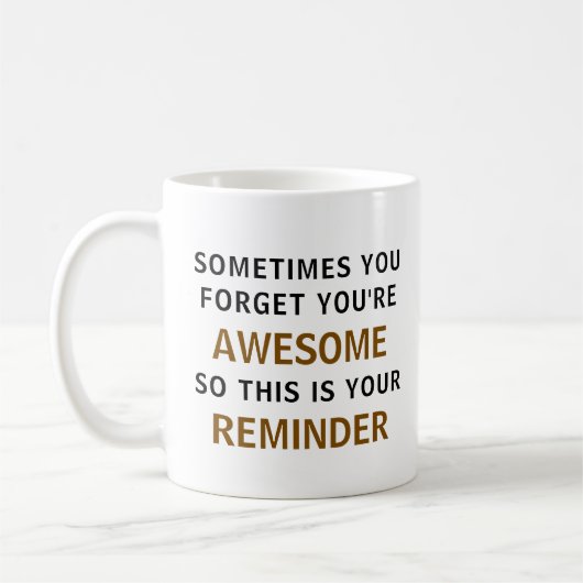 Geweldige quote Moderne Trendy Typografie Koffiemok (Links)