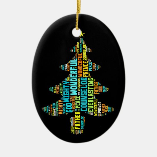 Geweldige raadsman Mighty God Prince of Peace Keramisch Ornament (Voorkant)