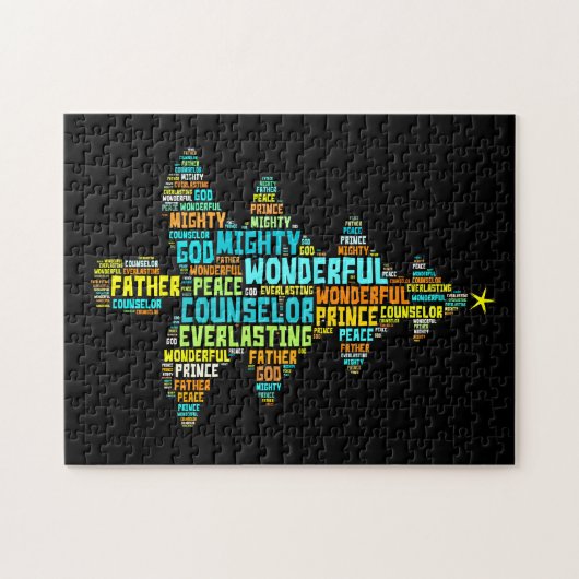 Geweldige raadsman Mighty God Prince of Peace Legpuzzel (Horizontaal)