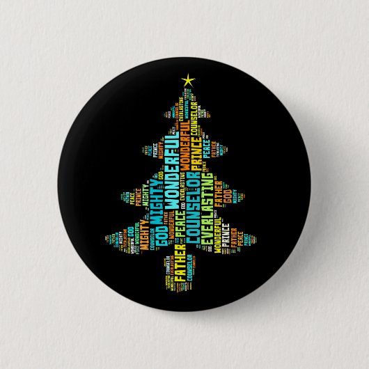 Geweldige raadsman Mighty God Prince of Peace Ronde Button 5,7 Cm (Voorkant)