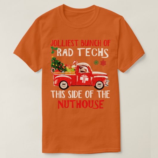 Geweldige Rad Tech Rode Auto Merry Christmas Sweat T-shirt (Design voorkant)