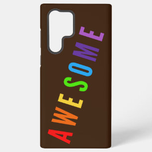 GEWELDIGE RAINBOW COLORS POTIVE HAPPY TEKST BROWN SAMSUNG GALAXY HOESJE