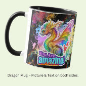 Geweldige Rainbow Soft Pastel Dragon met vleugels Mok