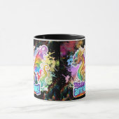 Geweldige Rainbow Soft Pastel Dragon met vleugels Mok (Midden)