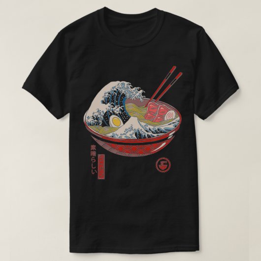 Geweldige Ramen Wave T-shirt (Design voorkant)