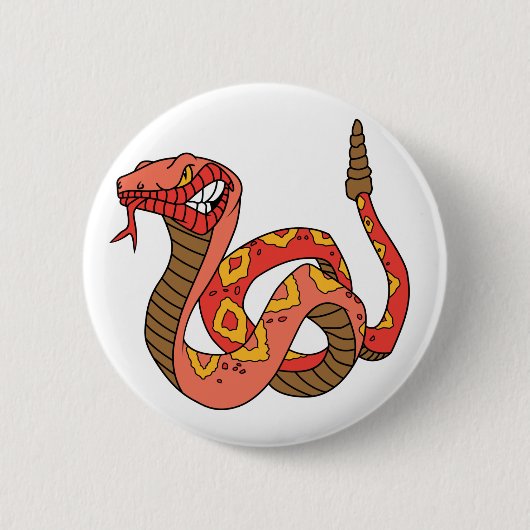 Geweldige Rattlesnake Ronde Button 5,7 Cm (Voorkant)