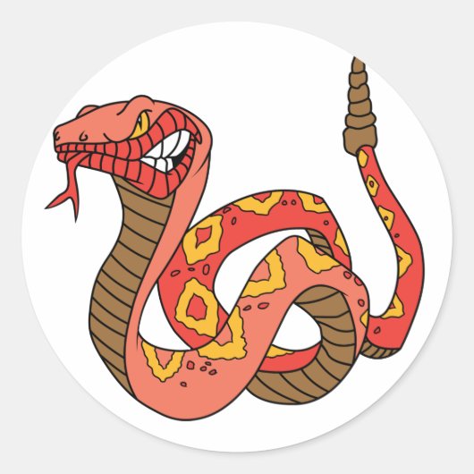 Geweldige Rattlesnake Ronde Sticker (Voorkant)