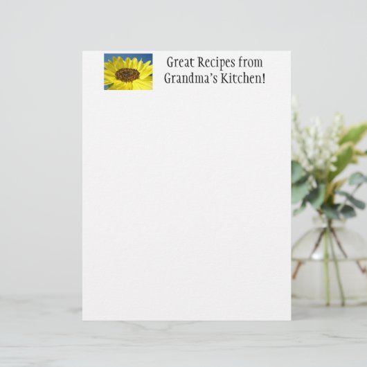 Geweldige recepten uit oma's keuken. Briefhoofd (Staand voorkant)