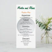 Geweldige receptie, Fabulous Ball Golfer-menu Menu (Staand voorkant)