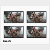 GEWELDIGE RECHTHOEKIGE STICKER (Vel)