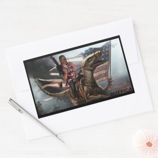 GEWELDIGE RECHTHOEKIGE STICKER (Envelop)