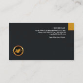 Geweldige Red Grunge Faux Gold Wave CEO Architect Visitekaartje (Achterkant)