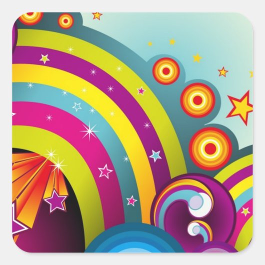 Geweldige regenboog sticker (Voorkant)