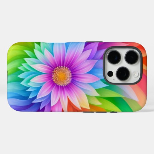 Geweldige regenboogbloem Case-Mate iPhone case (Achterkant (horizontaal))