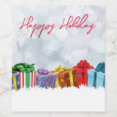 Geweldige, regenboogkerstcadeautjes wijn etiket (Enkel label)