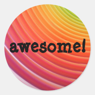 Geweldige regenboogsticker ronde sticker