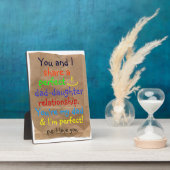 geweldige relatie van vader tot dochter plaque fotoplaat (Zijkant)