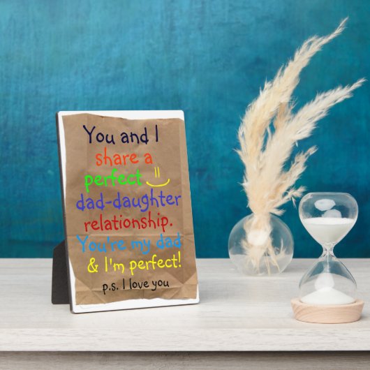 geweldige relatie van vader tot dochter plaque fotoplaat (Zijkant)