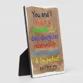 geweldige relatie van vader tot dochter plaque fotoplaat (Zijkant)