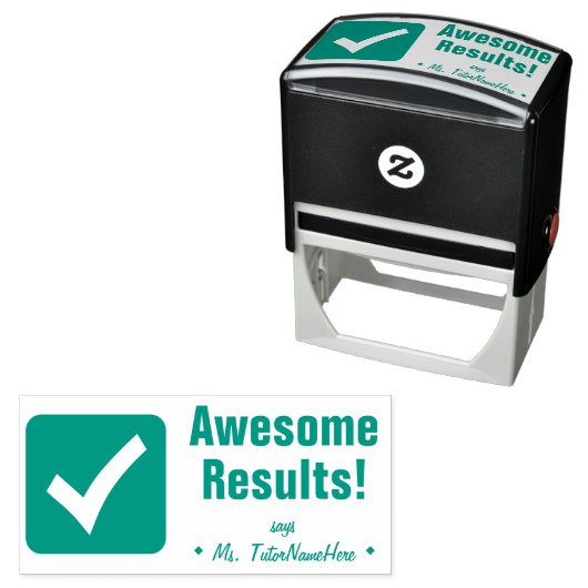 "Geweldige resultaten!" Bevestiging Rubberstempel Zelfinktende Stempel (In situ)