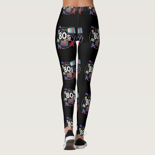 Geweldige retro 80s Throwback Leggings (Achterkant)