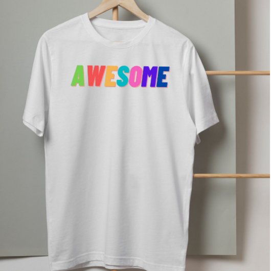 Geweldige Retro 90s Esthetiek | Kleurrijke Typogra T-shirt