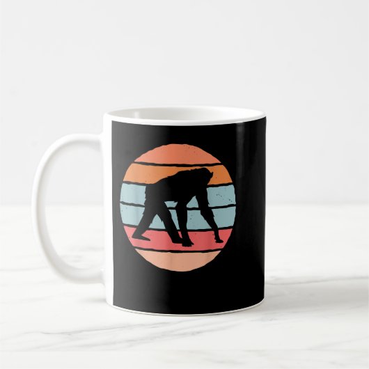 Geweldige Retro Chimpansee Ontwerp Apenkostuum Koffiemok (Links)