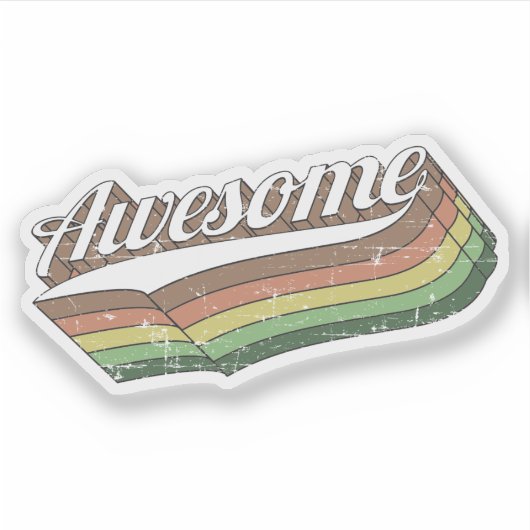 Geweldige retro sticker (Voorkant)
