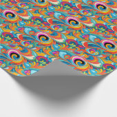 Geweldige retro tegelpatroon cadeaupapier (Hoek)