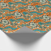 Geweldige retro tegelpatroon cadeaupapier (Hoek)