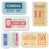 Geweldige Retro Theater-tickets Sticker (Voorkant)