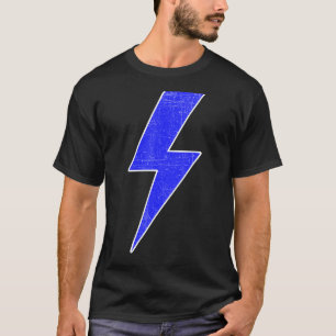 Geweldige Retro voor- en achterkant, BLUE & WHITE- T-shirt