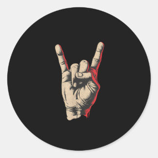 Geweldige Rockn Roll Teken Kostuum voor Jongens en Ronde Sticker