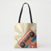 Geweldige Rode Boom Box Tote Bag (Voorkant)