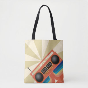 Geweldige Rode Boom Box Tote Bag