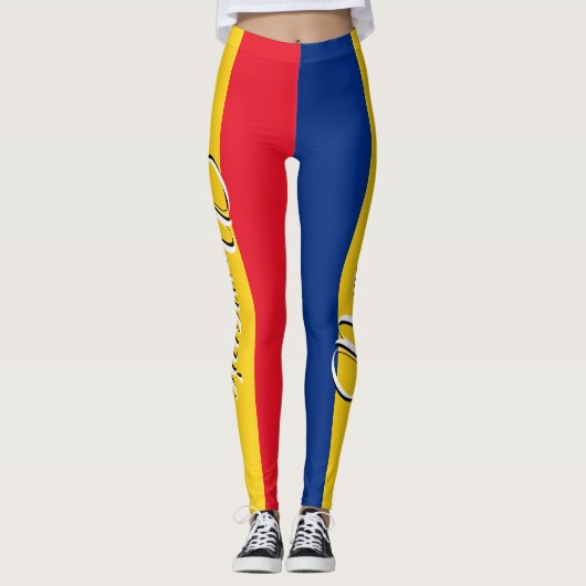 Geweldige Roemeense vlag Leggings (Voorkant)