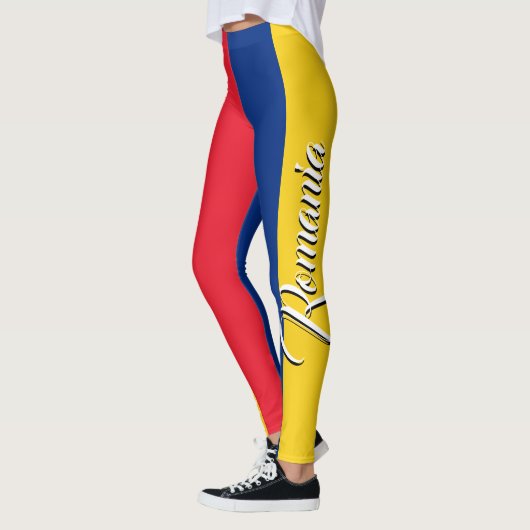 Geweldige Roemeense vlag Leggings (Links)