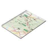 Geweldige, rokerige laptop met bergen notitieboek (Linkerzijde)