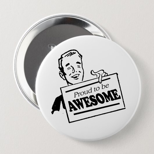 GEWELDIGE RONDE BUTTON 4,0 CM (Voorkant /achterkant)