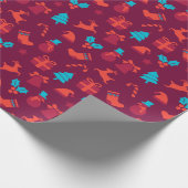 Geweldige rood kerstcadeau inpakpapier (Hoek)