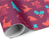 Geweldige rood kerstcadeau inpakpapier (Rol Hoek)