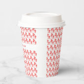 Geweldige, rood silhouet, vrolijke dans papieren bekers (Links)