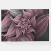Geweldige Roos Bloem Fractal Informatie Wervelkolo Gastenboek (Achterkant)