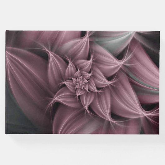 Geweldige Roos Bloem Fractal Informatie Wervelkolo Gastenboek (Voorkant)