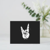 Geweldige rots- en rolhandtekeningen, grafisch feestdagenkaart (Staand voorkant)