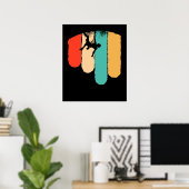 Geweldige rotsklimmer van de Retrobergbeklimmer Poster (Thuiskantoor)